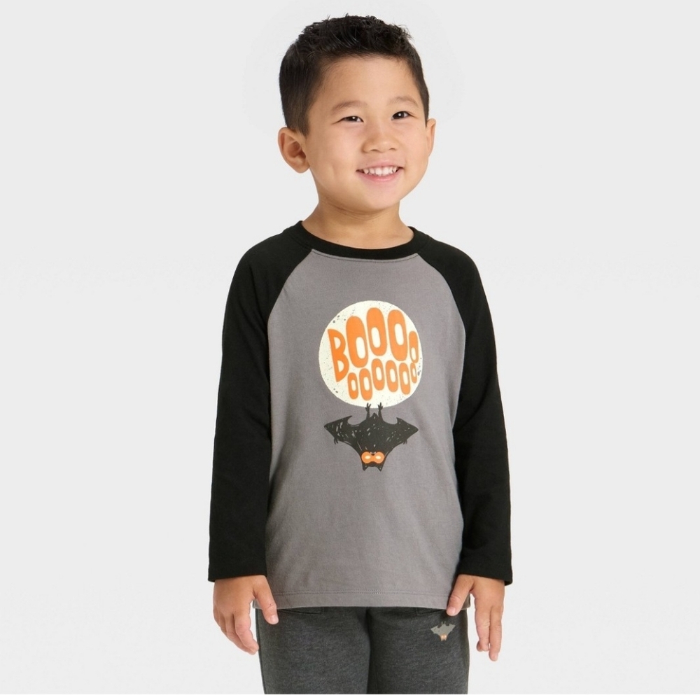 New Toddler Boys' Long Sleeve Halloween French Terry Shirt and Pants Set - Picture 4 of 6